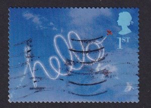 Great Britain  #2025  used 2002  hello  1st