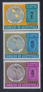 Guatemala, Scott #C356-C358; Pan-American Institute, MNH