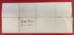 U.S., 1838 Stampless Cover/Legal Letter, sent from Batavia to Albion, N.Y.