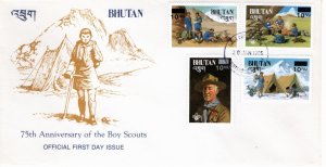 Bhutan 1985 Sc 450-3 FDC