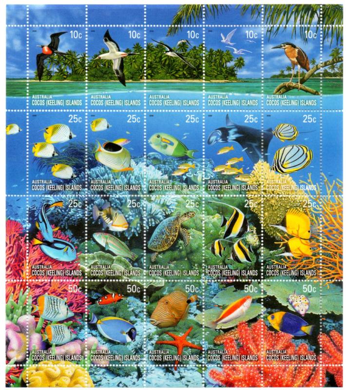 COCOS ISLAND 344 MH S/S SCV $21.00 BIN $10.50 MARINE LIFE