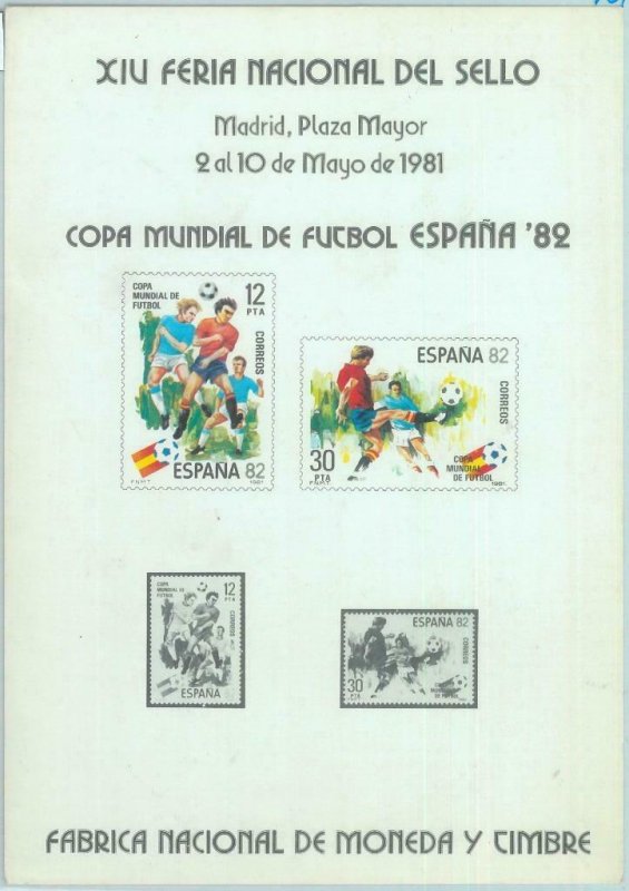 84823 - SPAIN - Postal History -  SPECIAL CARD  Football World Cup 1982