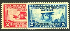 U.S. #649-650 MINT OG NH