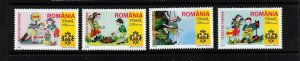 Romania #4732-35 (2005 Scouts set) VFMNH CV $6.00