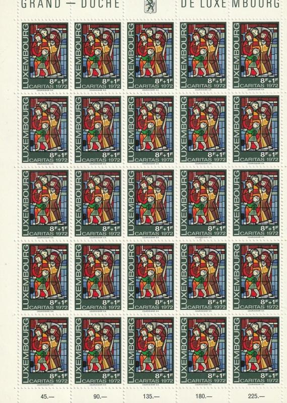 B287-B291 LuxembourgSemi-Postal Mint OGNH sheets of 25