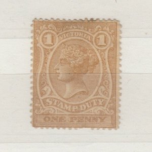 Australia Victoria State QV 1884 1d Stamp Duty Perf 12 MH JK5004