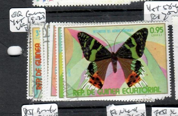 GUINEA EQUATORIAL BUTTERFLY  SET Y&T  19-27  VFU   P0215A H