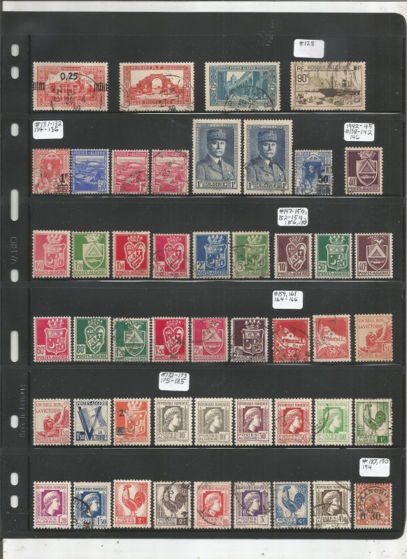 ALGERIA COLLECTION ON STOCK SHEET, MINT/USED