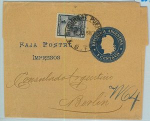 93797 - ARGENTINA - POSTAL HISTORY - Stationery NEWSPAPER WRAPPER to GERMANY