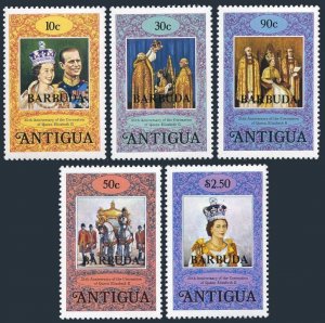 Barbuda 349-353,354,MNH.Michel 400-404a,Bl.35. QE II Coronation,25th Ann.1978.