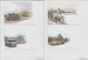 2015 Ukraine First Day Cover stamps City transport Tram Trolleybus Funicular Bus