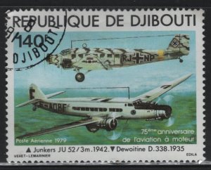 Djibouti C124 Junkers JU-52 and Dewoitine D338 1979