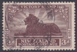 NEW ZEALAND 1920 Victory 3d good to fine used  - ACS cat NZ$35..............z543