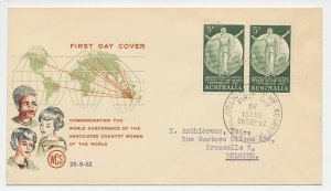 Cover / Postmark Australia 1962 World Conference Associated Country Women