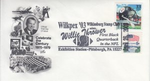 2003 Willie Thrower 1st Black QB   Postmark - Pittsburgh PA Pictorial