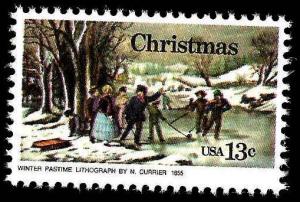 # 1703 MINT NEVER HINGED WINTER PASTIME BY NATHANIEL CURRIER