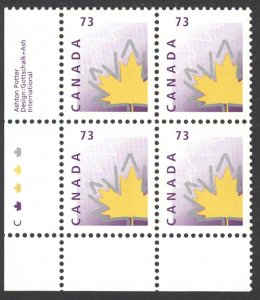 Canada Sc# 1685 MNH PB LL 1998 73c Stylized Maple Leaf