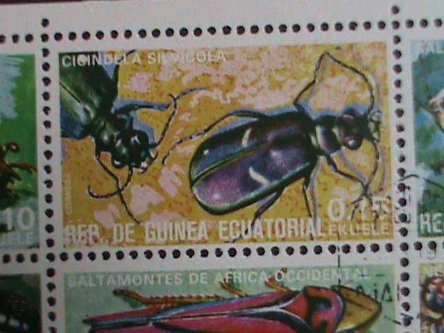 Equatorial Guinea Stamp:1974 World Famous Insects CTO Full Sheet