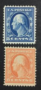 US #378-379 MINT OG H $65 LOT #8637