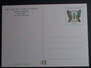 ​ST.TOMAS PC-1983 MEDICINAL PLANTS PREPAID HIGH VALUE POSTCARD-MNH-VF