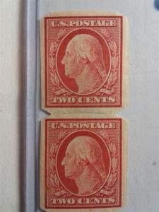 SCOTT # 344 MNH U.S VENDING COMPANY PAIR OF GEMS COILED ENDWISE 1908 WOW !!