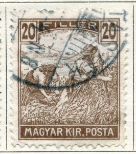 HUNGARY;   1916 early Harvesters issue fine used 20f. value