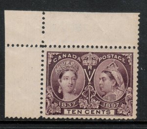 Canada #57 Very Fine Never Hinged Upper Left Margin Example **With Certificate**