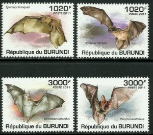 Burundi #837-40 MNH Set - Bats