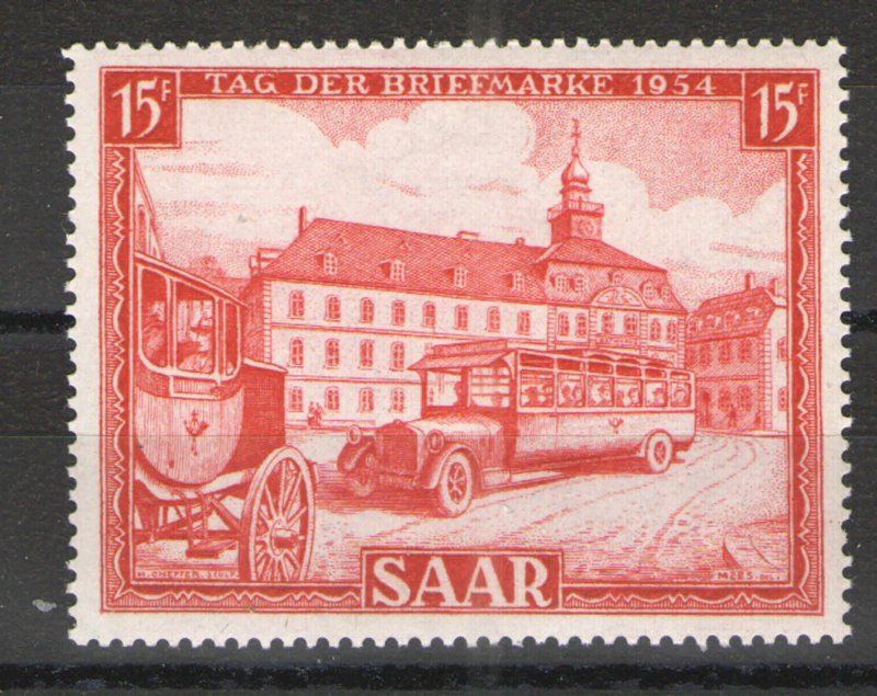 Germany - Saar 1954 Sc# 249 MNH F - Great example Stamp day 1954