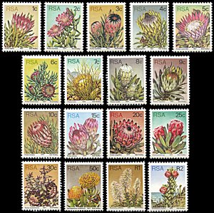 South Africa 475-491, MNH, Flowering Plants