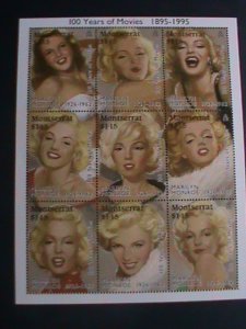 MONTSERRAT-1995-SC#861 CENTENARY OF MOVING PICTURE-MARILYN MONROE MNH SHEET