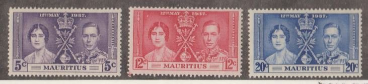 Mauritius Scott #208-209-210 Stamps - Mint NH Set