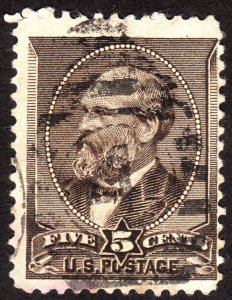 1882, US 5c, Garfield, Used, Sc 205