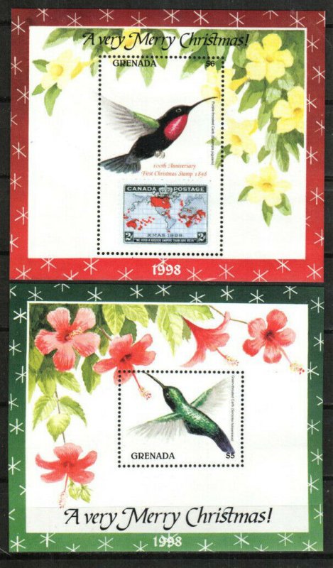 Grenada Stamp 2814-2815  - 98 Christmas Birds and stamp on stamp