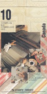 Canada # 1465b, Hand Crafted Textiles, Booklet,  NH, 1/2 Cat.