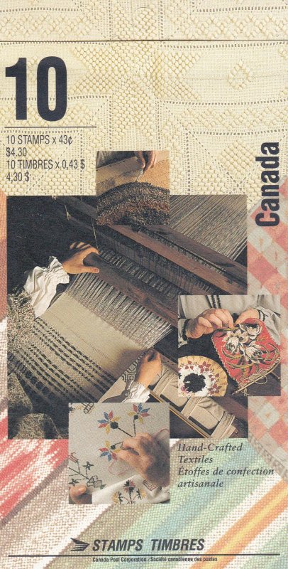 Canada # 1465b, Hand Crafted Textiles, Booklet,  NH, 1/2 Cat.
