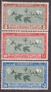 Egypt  #125-27  MNG  (1927)  c.v. $5.25