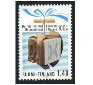 Finland 750 two stamps, MNH. Mi 1010. Metric System in Finland, centenary, 1987.