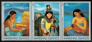 Marshall Islands 1989 - Links to Alaska 30 Years of Statehood - Strip of 3 - MNH