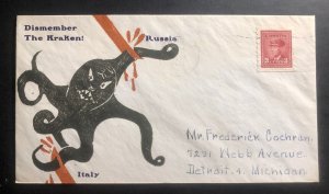 1943 WindsorCanada Patriotic cover To Detroit MI USA Dismember The Kraken