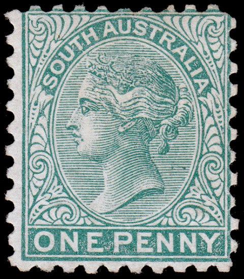 South Australia Scott 64 (1876) Mint LH F-VF, CV $40.00 M