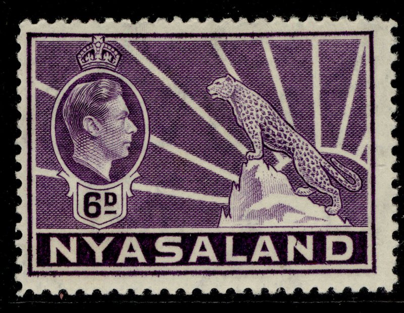 NYASALAND PROTECTORATE GVI SG136, 6d violet, M MINT.