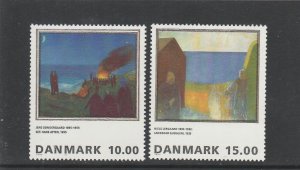 Denmark  Scott#  1033-1034  MNH  (1995 Paintings)