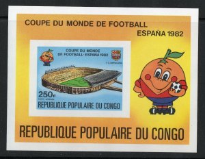 Thematic stamps CONGO 1982 WORLD CUP FOOTBALL M/S mint