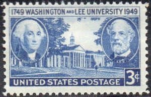 United States 982 - Mint-NH - 3c Washington and Lee University (1949)
