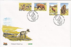 Ireland 1999 FDC Sc #1209-1212 Extinct Irish Animals - 30p Wolf, Brown bear, ...