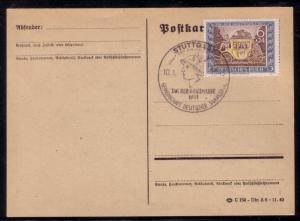 Germany Sc.# B215 on piece W / Stuttgart '43 TdB Cancels L82