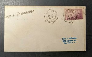 Vintage French Cruiser Jeanne d'Arc Navy Cover to New York, NY