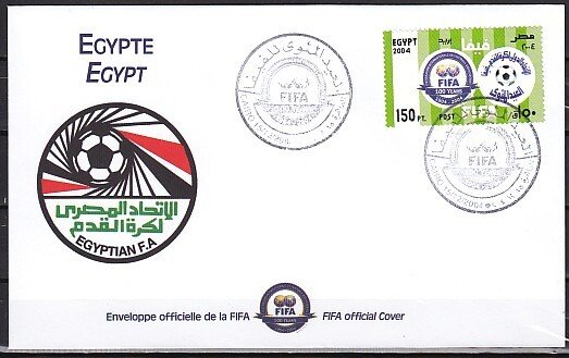 Egypt, Scott cat. 1920. FIFA-Soccer Centenary issue. First day cover. ^