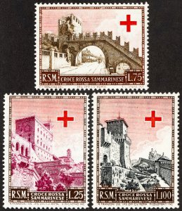 San Marino Stamps # 305-7 MNH VF Scott Value $35.00